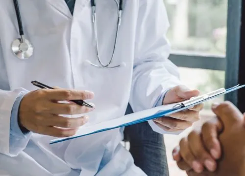 Doctor providing preventative care