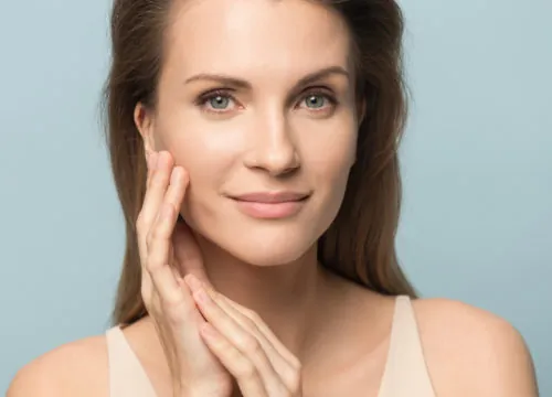 Woman with great skin after Celluma LED treatments