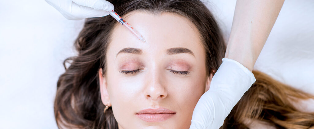 Photo of a woman getting Botox injections