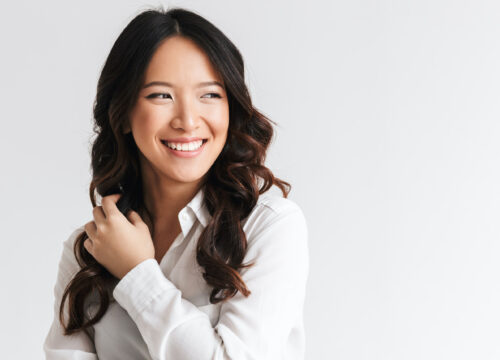 Photo of a woman with youthful skin after Sulptra® treatments