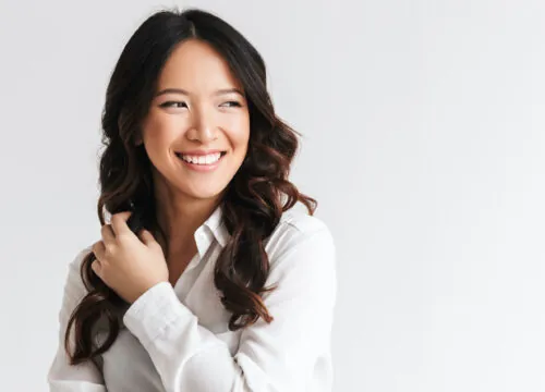 Photo of a woman with youthful skin after Sulptra® treatments
